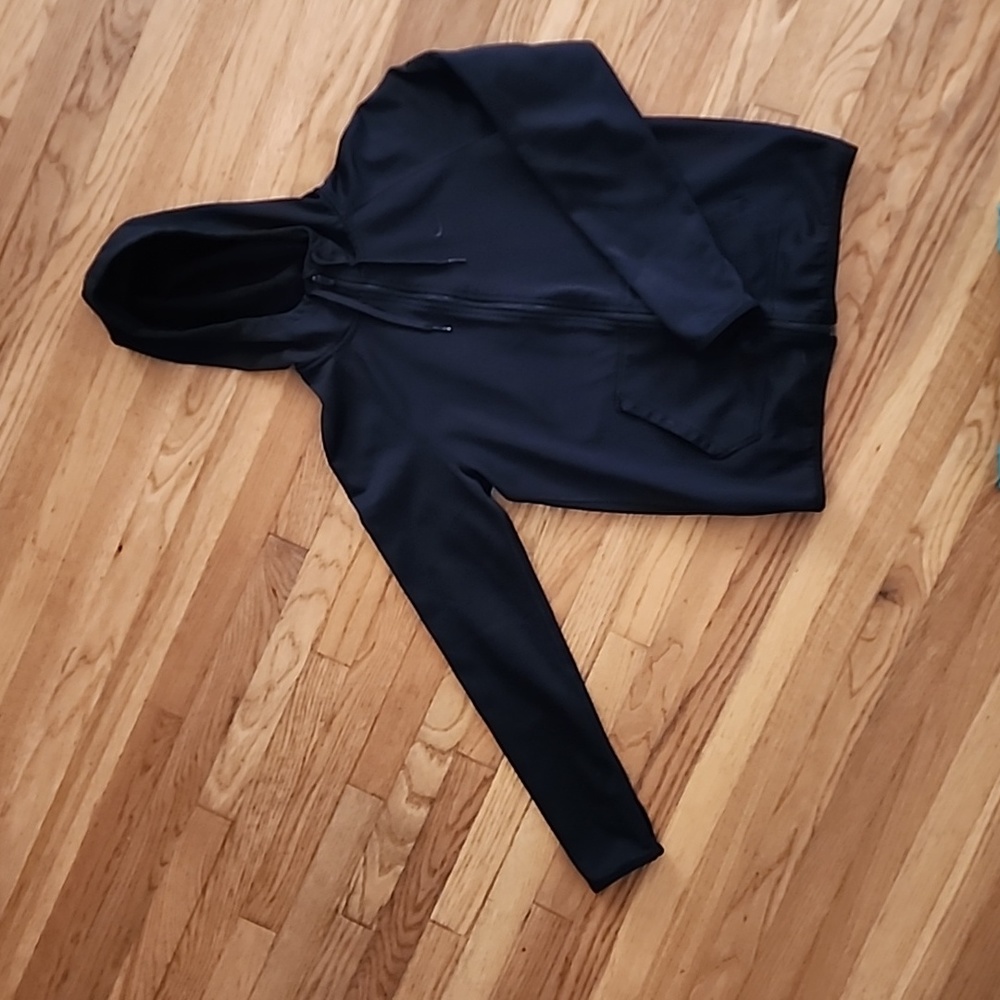 Boys black NIKE zip up athletic jacket